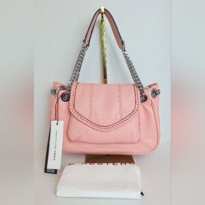 NWT Aimee Kestenberg Leather All For Love Shoulder Bag, Pink Peach